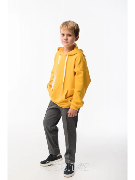 Штани для хлопчика зі стрілками трикотажні сірі